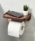 MACOSA Vintage Klorollenhalter Mit Ablage – Dunkelrost Metall Im Landhaus-Stil Für Bad & Gästetoilette